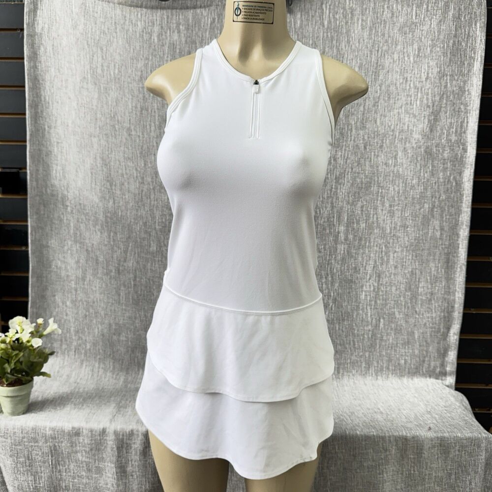 Athleta Girl White Swing Dress Size L 12 Tennis Activity Dress NWOT MSRP $65